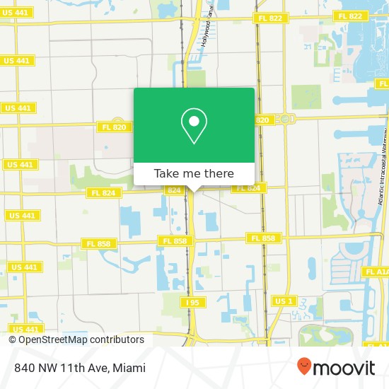 840 NW 11th Ave map