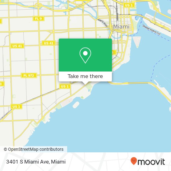Mapa de 3401 S Miami Ave