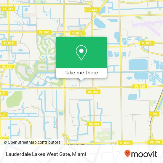 Lauderdale Lakes West Gate map