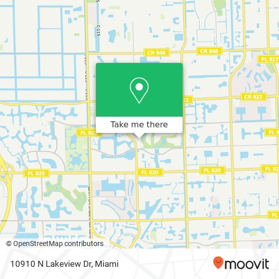 Mapa de 10910 N Lakeview Dr