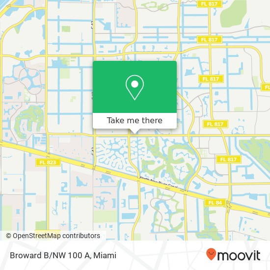 Broward B/NW 100 A map