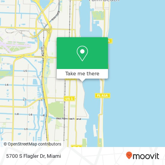 5700 S Flagler Dr map