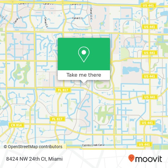 Mapa de 8424 NW 24th Ct