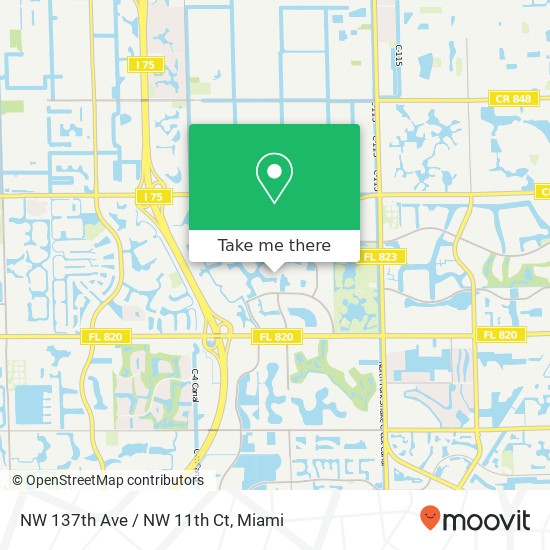 NW 137th Ave / NW 11th Ct map