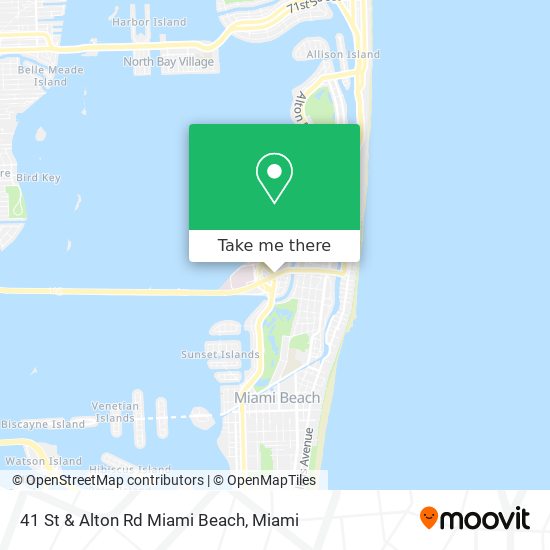 41 St & Alton Rd Miami Beach map