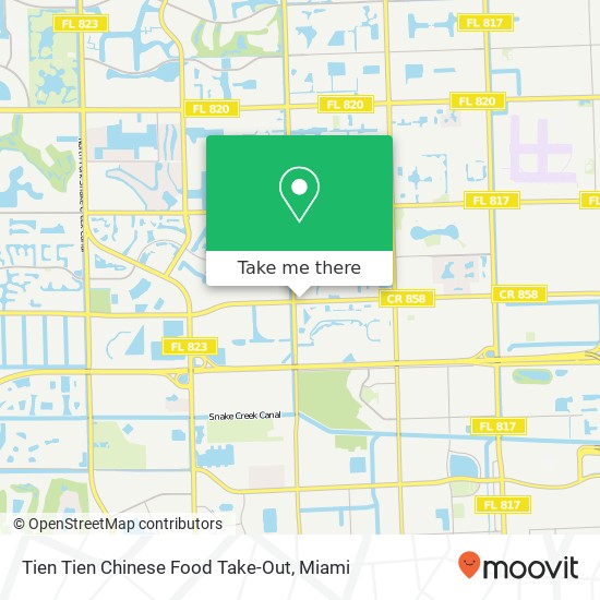 Tien Tien Chinese Food Take-Out map