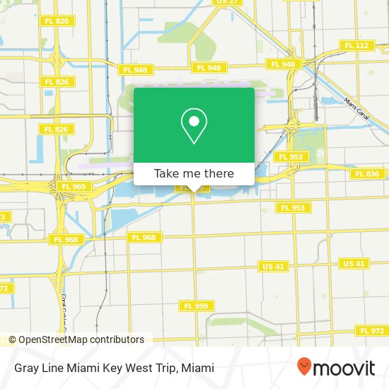 Gray Line Miami Key West Trip map