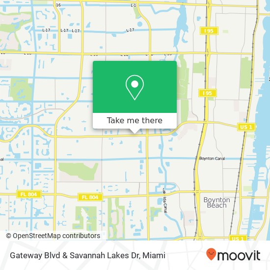 Mapa de Gateway Blvd & Savannah Lakes Dr