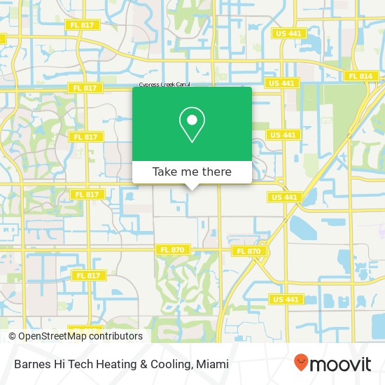 Barnes Hi Tech Heating & Cooling map