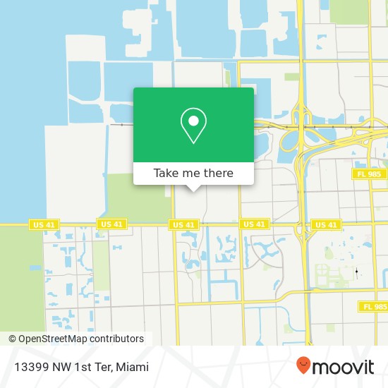 13399 NW 1st Ter map