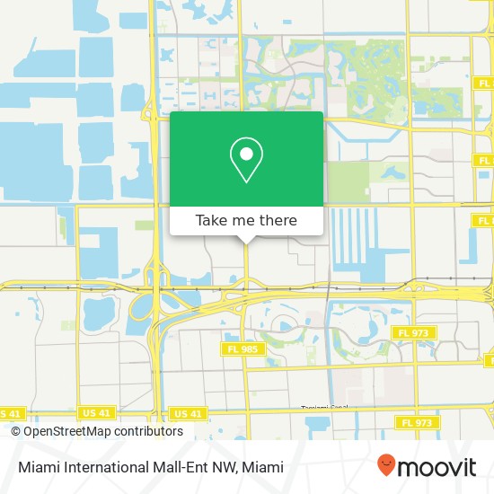 Mapa de Miami International Mall-Ent NW