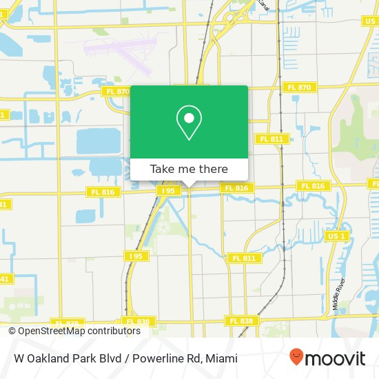 Mapa de W Oakland Park Blvd / Powerline Rd