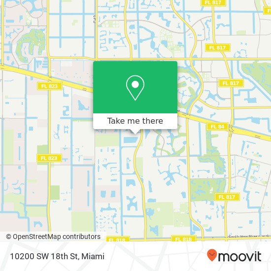 10200 SW 18th St map