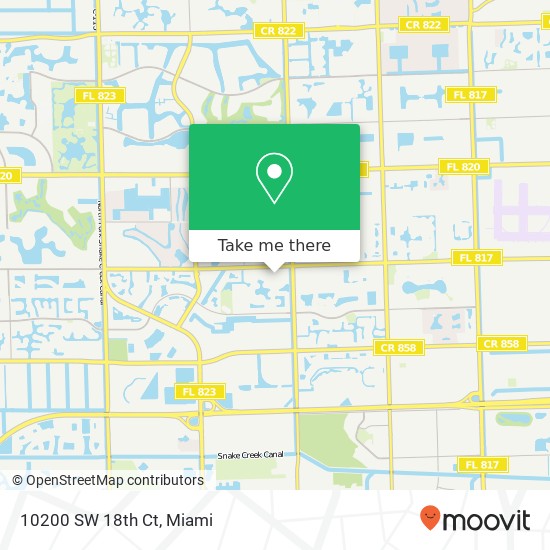 10200 SW 18th Ct map