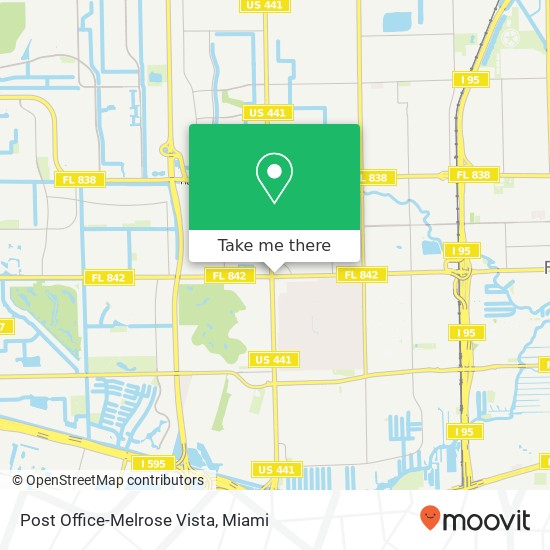Post Office-Melrose Vista map
