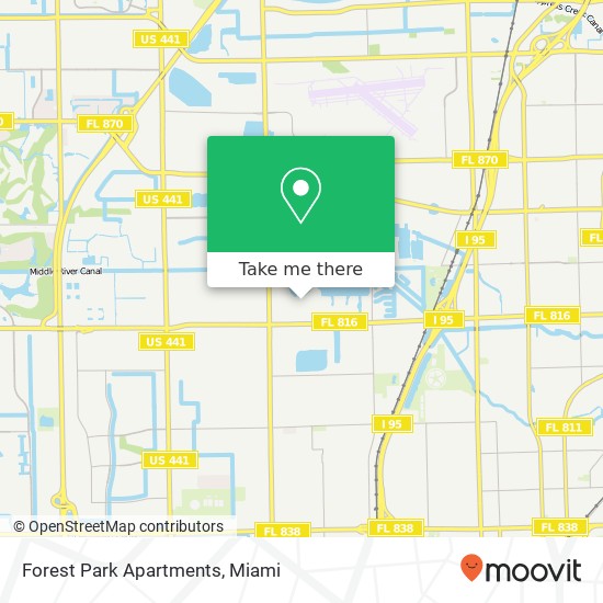 Mapa de Forest Park Apartments