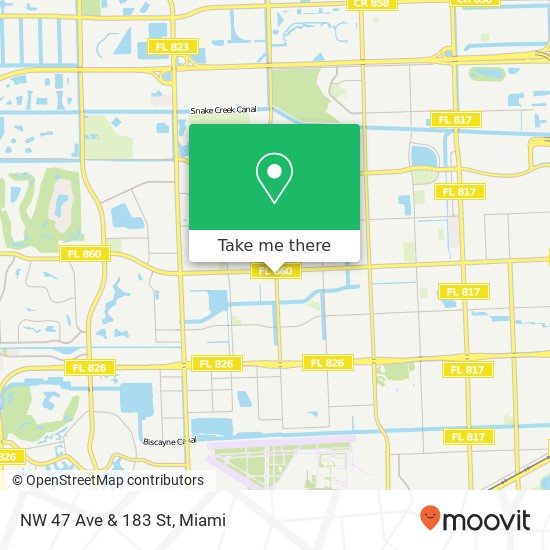 NW 47 Ave & 183 St map