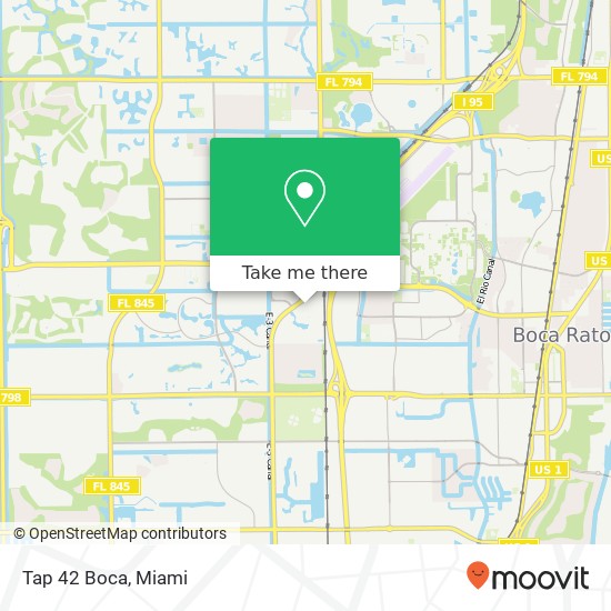 Tap 42 Boca map