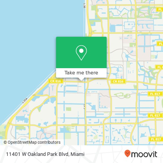 11401 W Oakland Park Blvd map