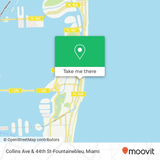 Collins Ave & 44th St-Fountainebleu map