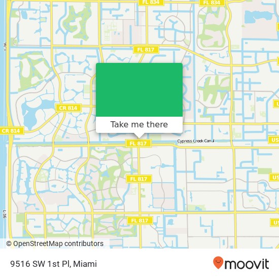 9516 SW 1st Pl map