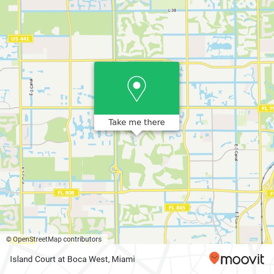 Island Court at Boca West map