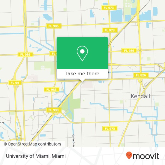 University of Miami map