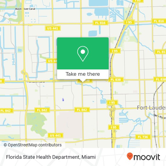 Florida State Health Department map