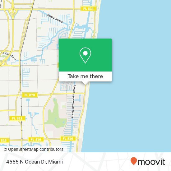 4555 N Ocean Dr map