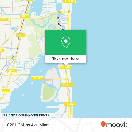 10201 Collins Ave map