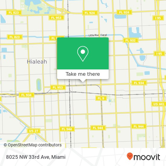 Mapa de 8025 NW 33rd Ave