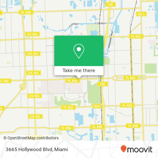 3665 Hollywood Blvd map