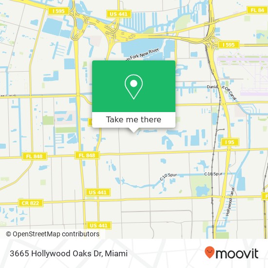 Mapa de 3665 Hollywood Oaks Dr