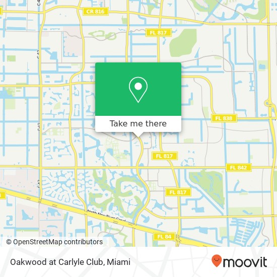 Oakwood at Carlyle Club map