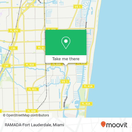 RAMADA-Fort Lauderdale map