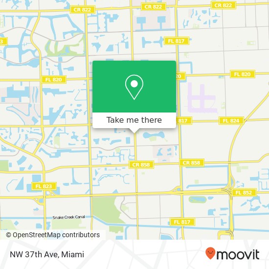 NW 37th Ave map