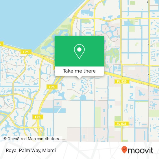 Royal Palm Way map