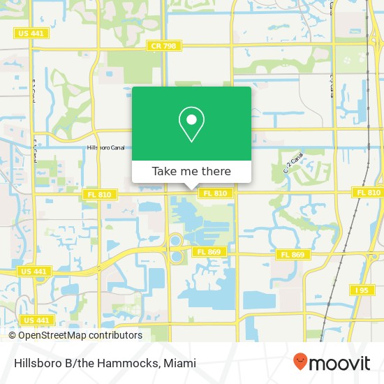 Hillsboro B/the Hammocks map