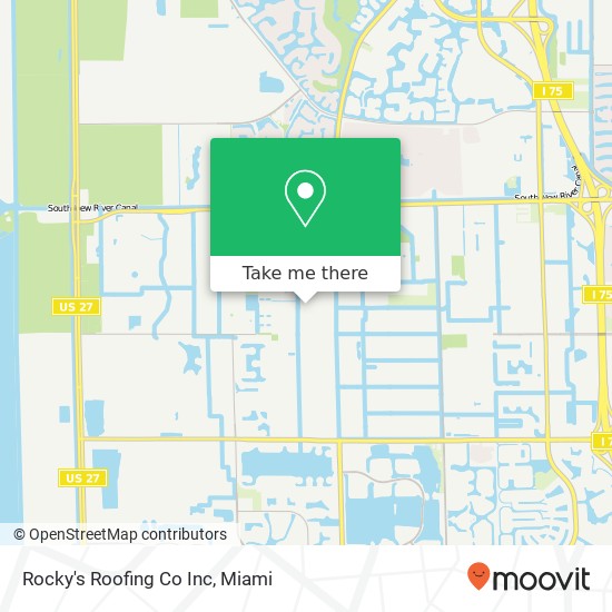 Rocky's Roofing Co Inc map