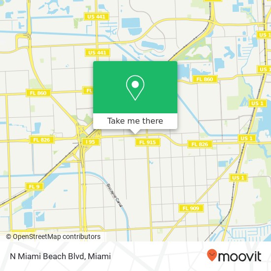 Mapa de N Miami Beach Blvd