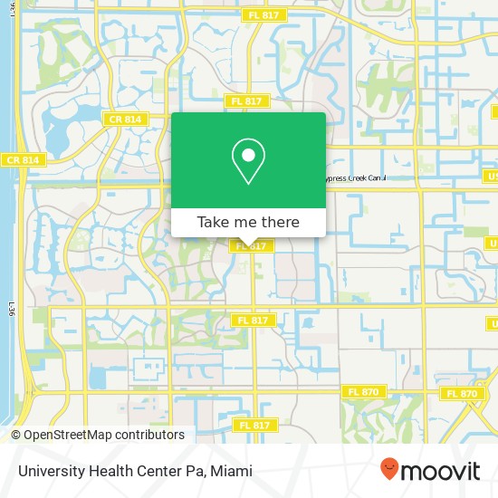 Mapa de University Health Center Pa