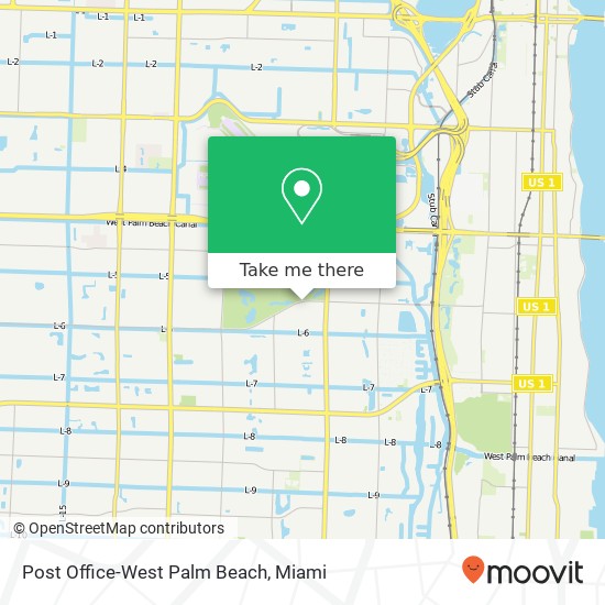 Mapa de Post Office-West Palm Beach