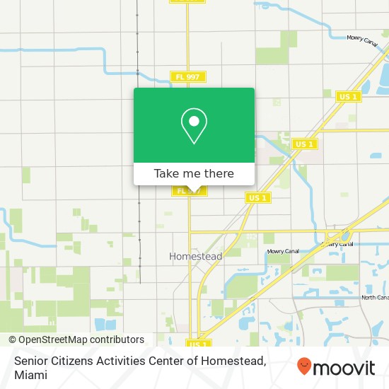 Senior Citizens Activities Center of Homestead map