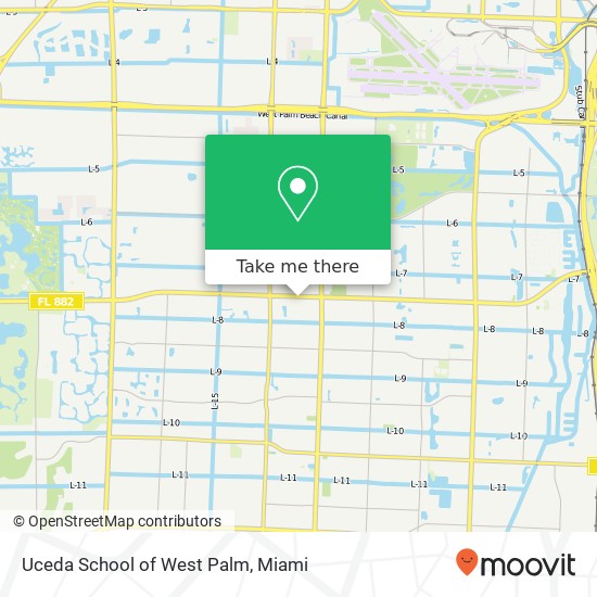 Uceda School of West Palm map