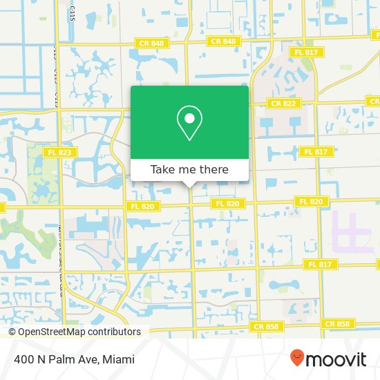 400 N Palm Ave map