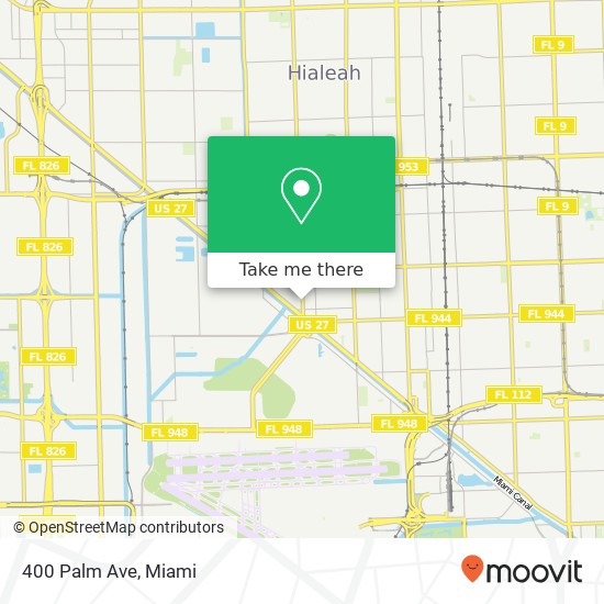 Mapa de 400 Palm Ave
