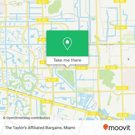 The Taylor's Affiliated Bargains map