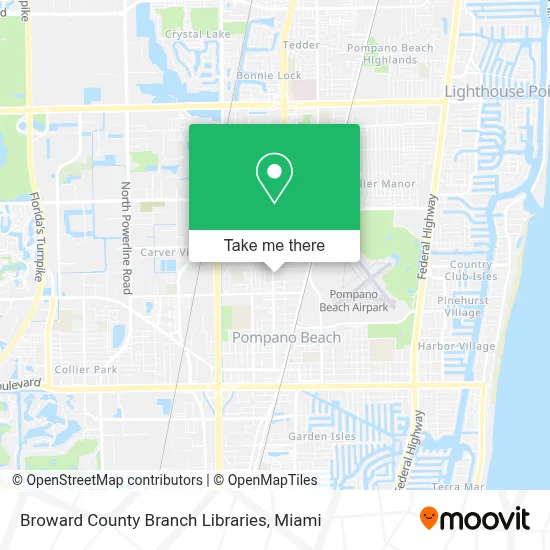 Broward County Branch Libraries map