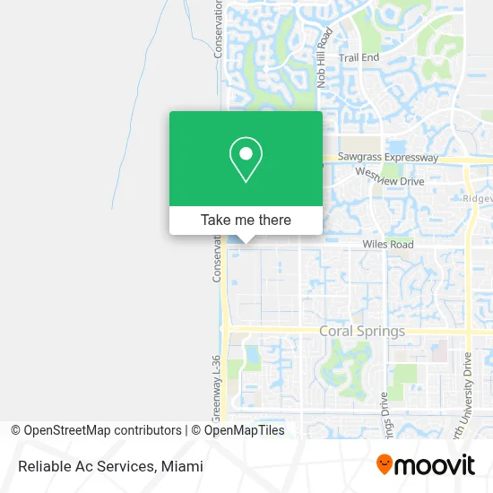 Reliable Ac Services map