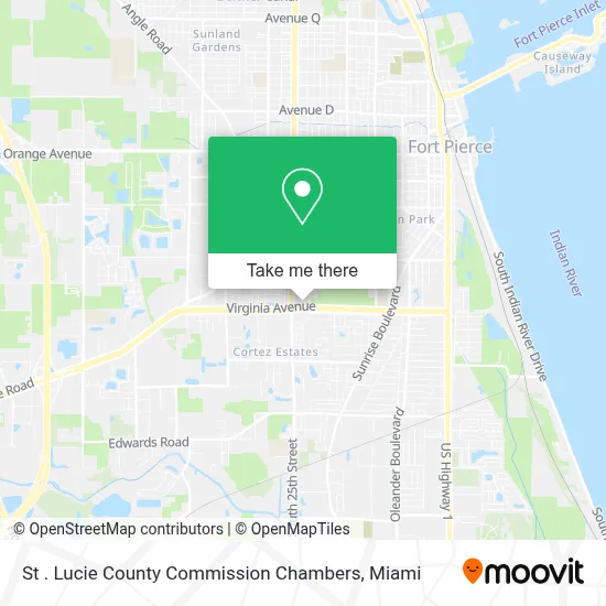 St . Lucie County Commission Chambers map
